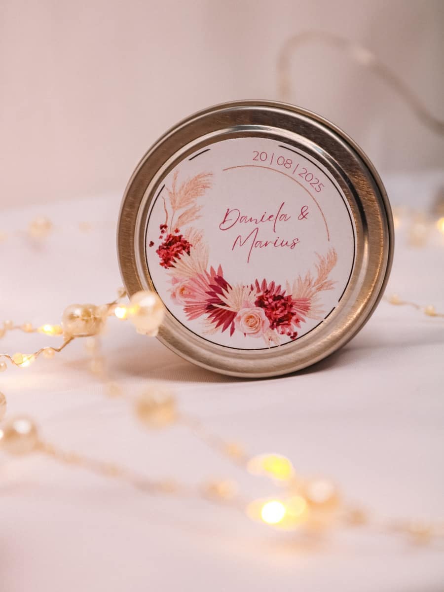 Marturii Nunta lumanare Cutiuta metalica 115g - imagine 18